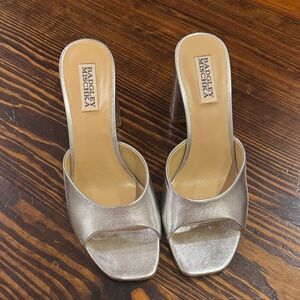 Badgley Mischka Silver Heeled Sandals